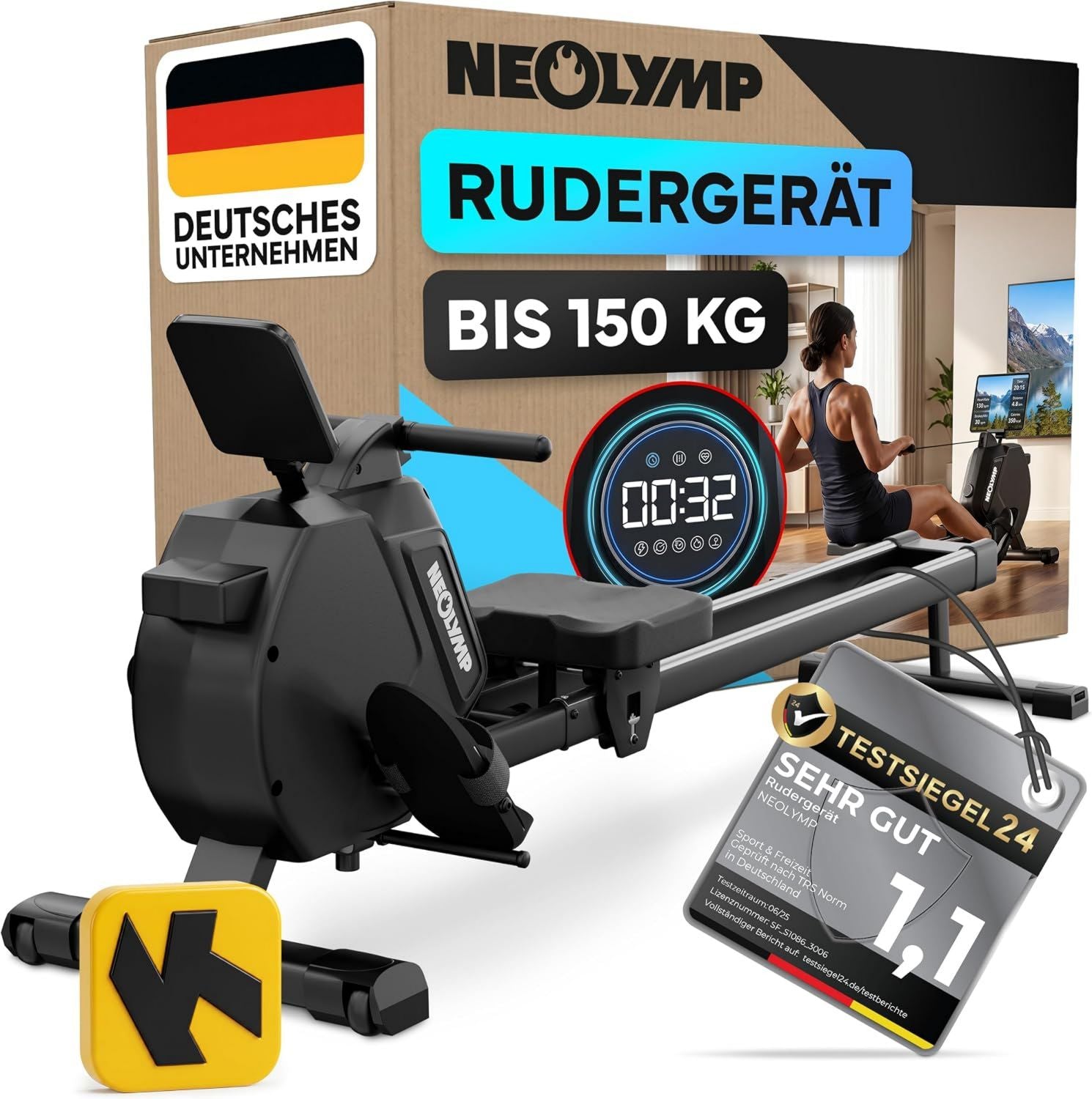 Heimtrainer: leiser Betrieb, für zuhause, 150 kg, NEOLYMP
