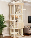 Kratzbaum – 50 × 50 × 153cm, beige
