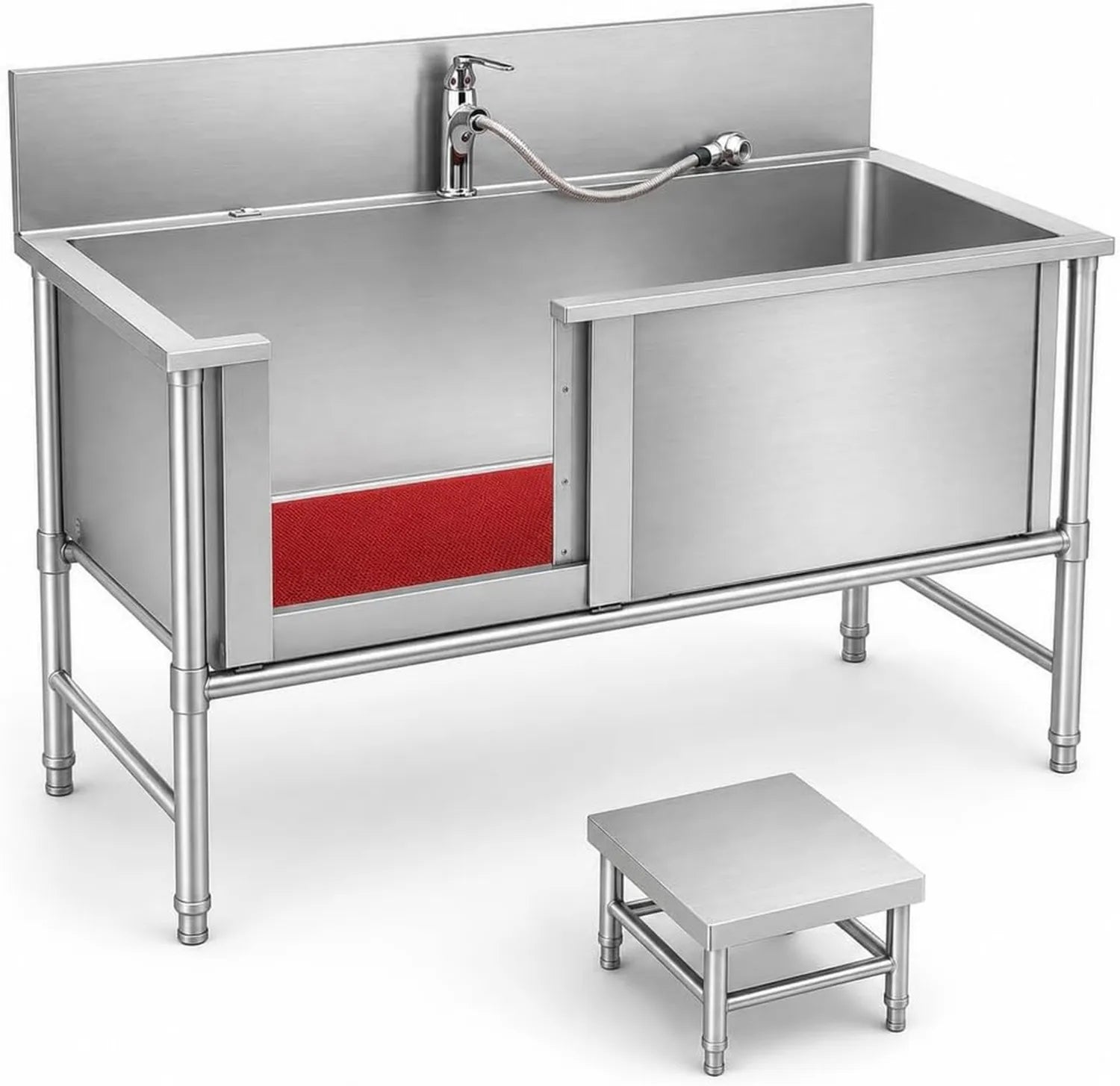 Tierpflegewanne - aus Edelstahl, 120 × 70 × 50
