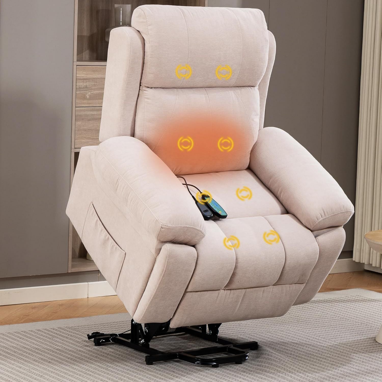 Massagesessel – Wärmefunktion, beige
