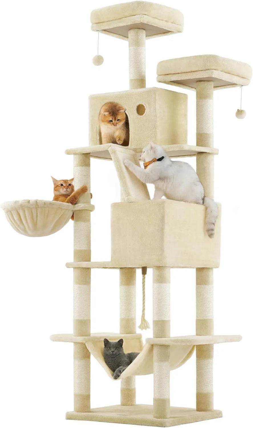 Kratzbaum – XXL Katzenbaum, beige