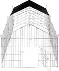 Mucola Freigehege Kleintiere 180x75x75 cm Metall verzinkt mit Sonnenschutz - klappbar, 180 × 75 × 75 cm
