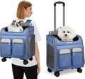Katzenrucksack Hunderucksack mit Trolley 2 in 1 bis 11 kg – klappbar, mit Rollen