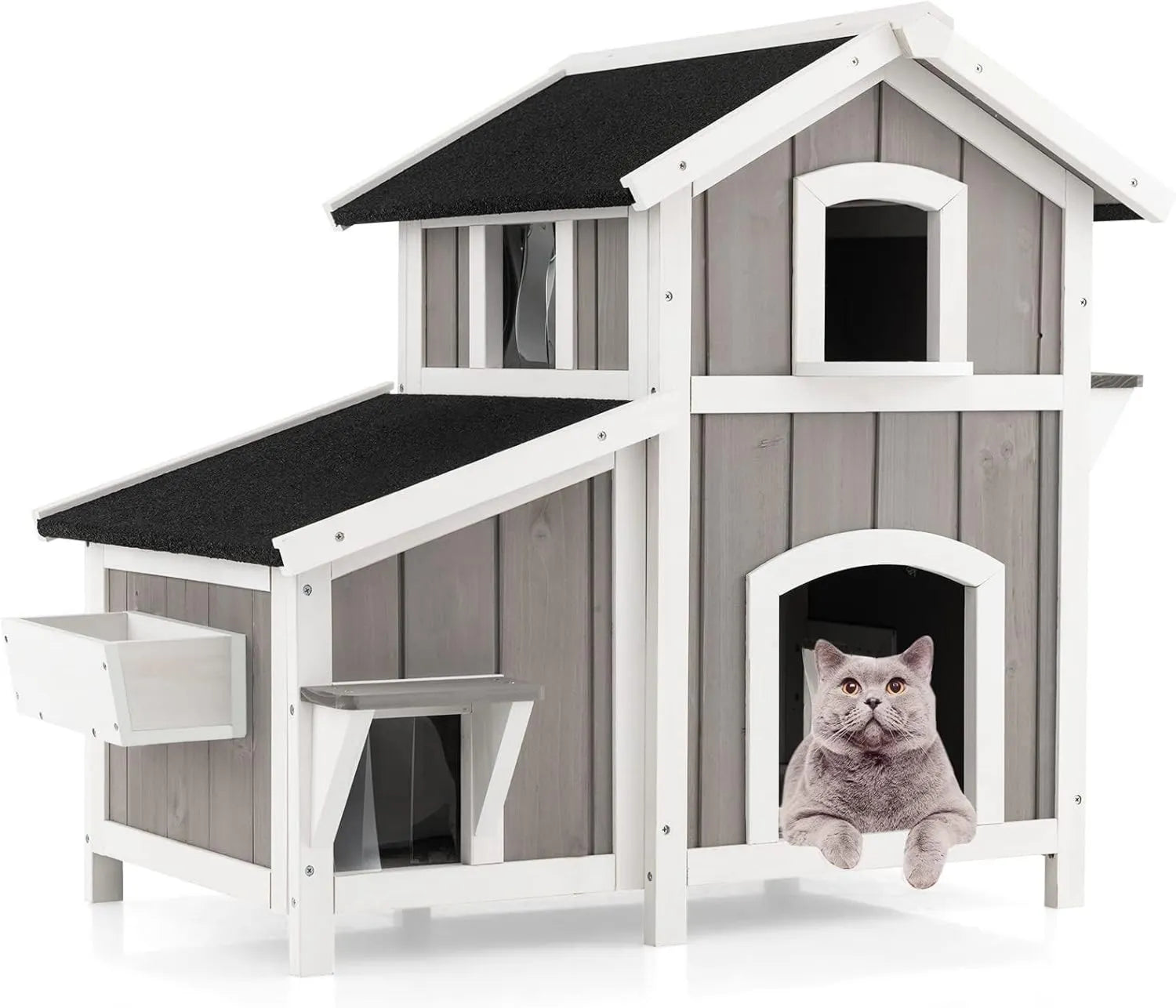 Haustierhaus – 100 × 64 × 82, 30 kg, grau